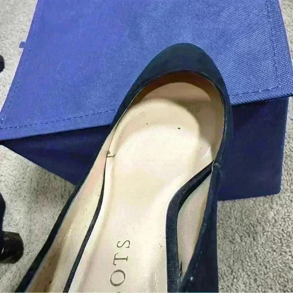 Talbots ISA Heels‎ Block TORTOISE PATTERN Black Suede size 6M - Picture 11 of 12